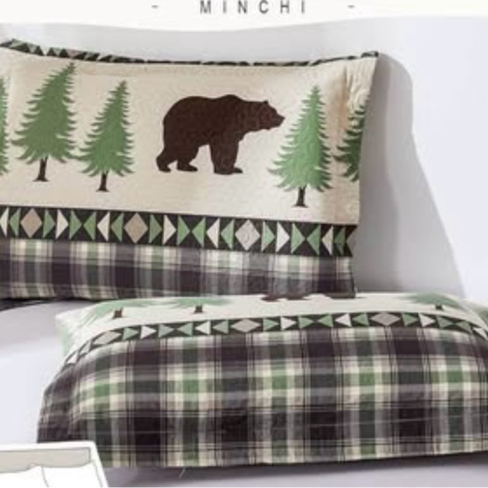 Rustic Print Plaid Standard-Size Pillow Shams